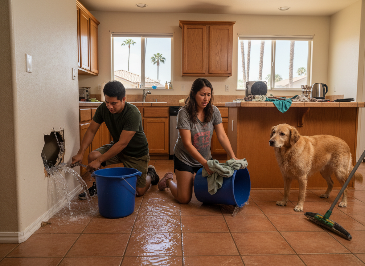Immediate Steps After Discovering A Burst Pipe In Your Mira Loma Kitchen