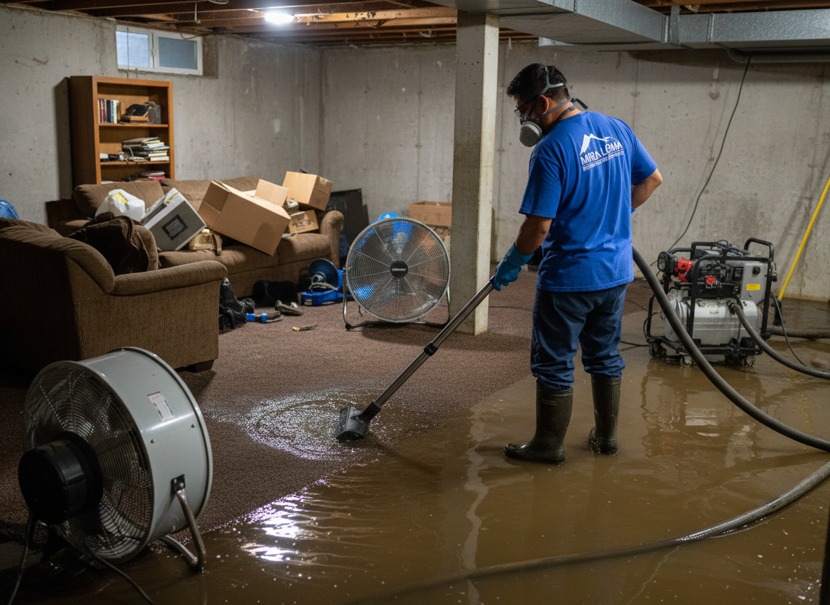 Basement Flood Cleanup in Mira Loma, CA