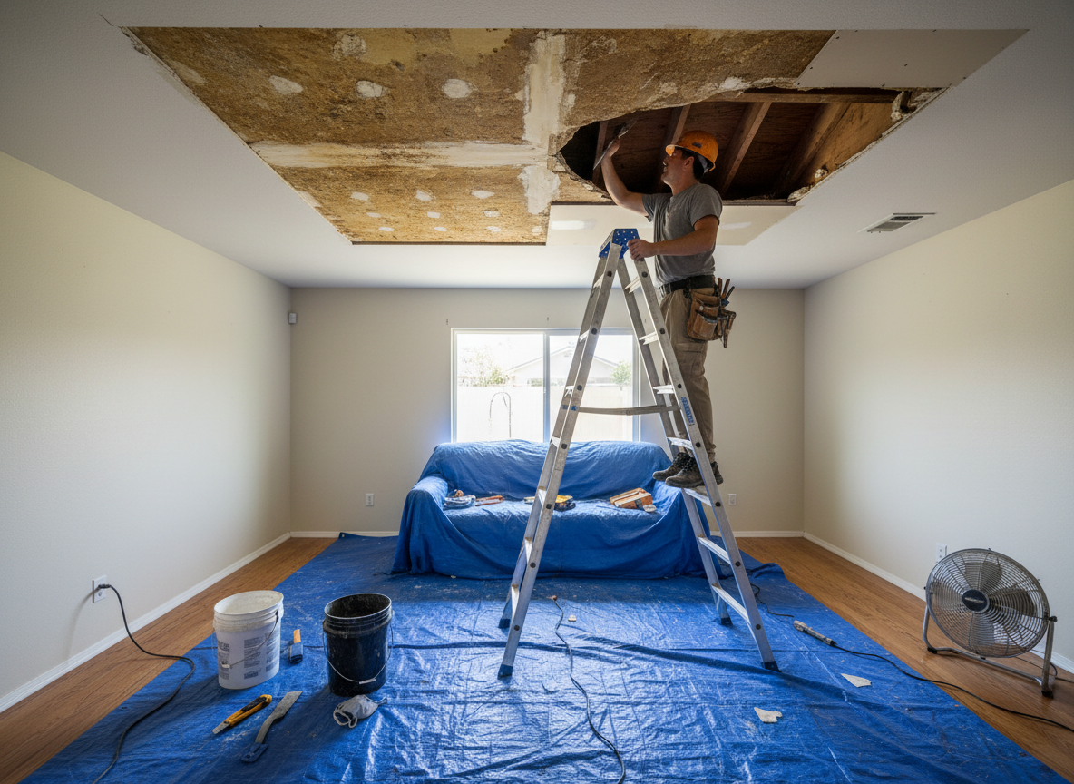 Ceiling Water Damage Repair in Mira Loma, CA