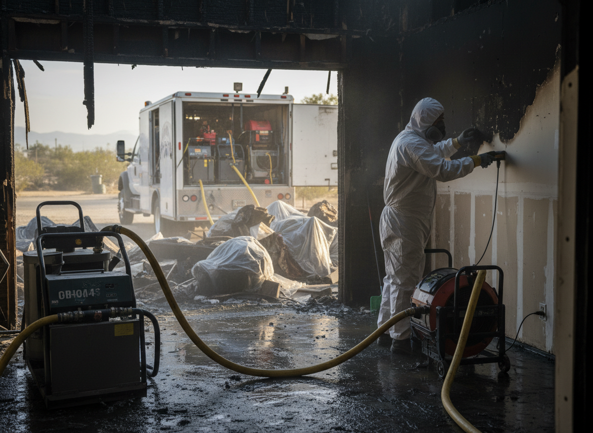 Water Damage Remediation After Fire in Mira Loma, CA